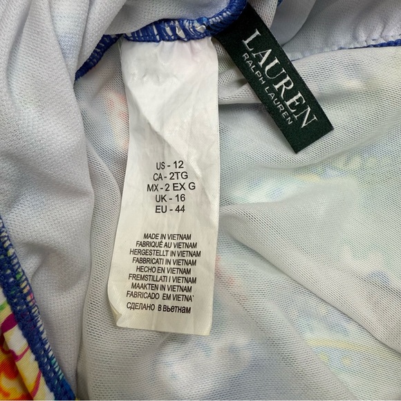 Lauren Ralph Lauren Women's Paisley Print Swimsuit. Size 12 - Picture 10 of 11